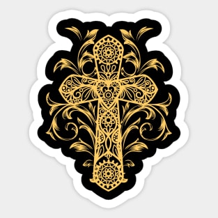 Gold Tombstone Sticker